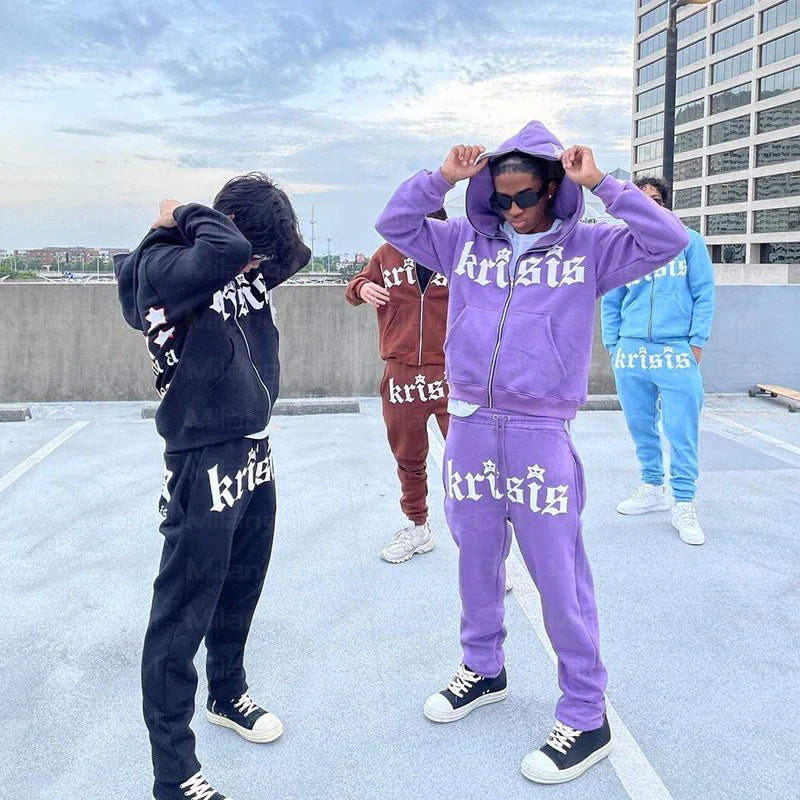 Zip Hoodie Stars Print Goth Punk Sweatshirt Men'S Hoodies Sport Coat Pullover Gothic Long Sleeve Oversized Hoodie Y2K Jacket Emo.