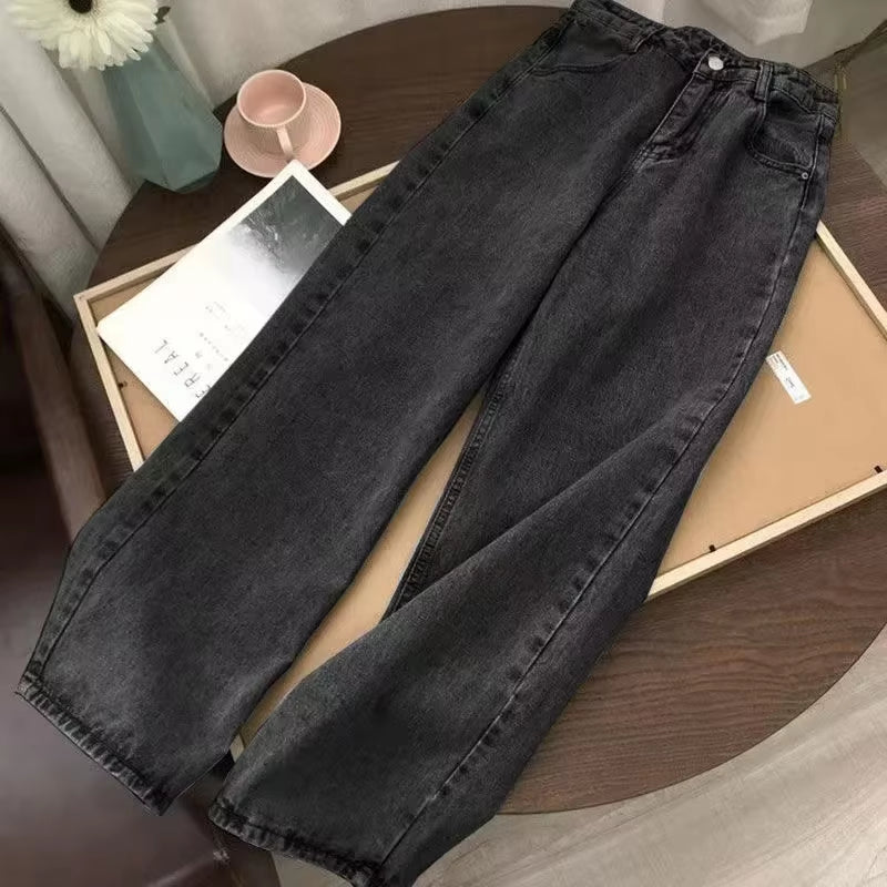 American Hip-Hop Retro Loose Jeans Women'S Y2K New Tide Harajuku High Waist Wide Leg Pants Gothic Wide Pants Street Pants Male