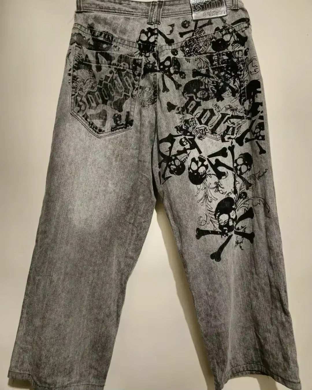 American Hip-Hop Retro Loose Jeans Women'S Y2K New Tide Harajuku High Waist Wide Leg Pants Gothic Wide Pants Street Pants Male