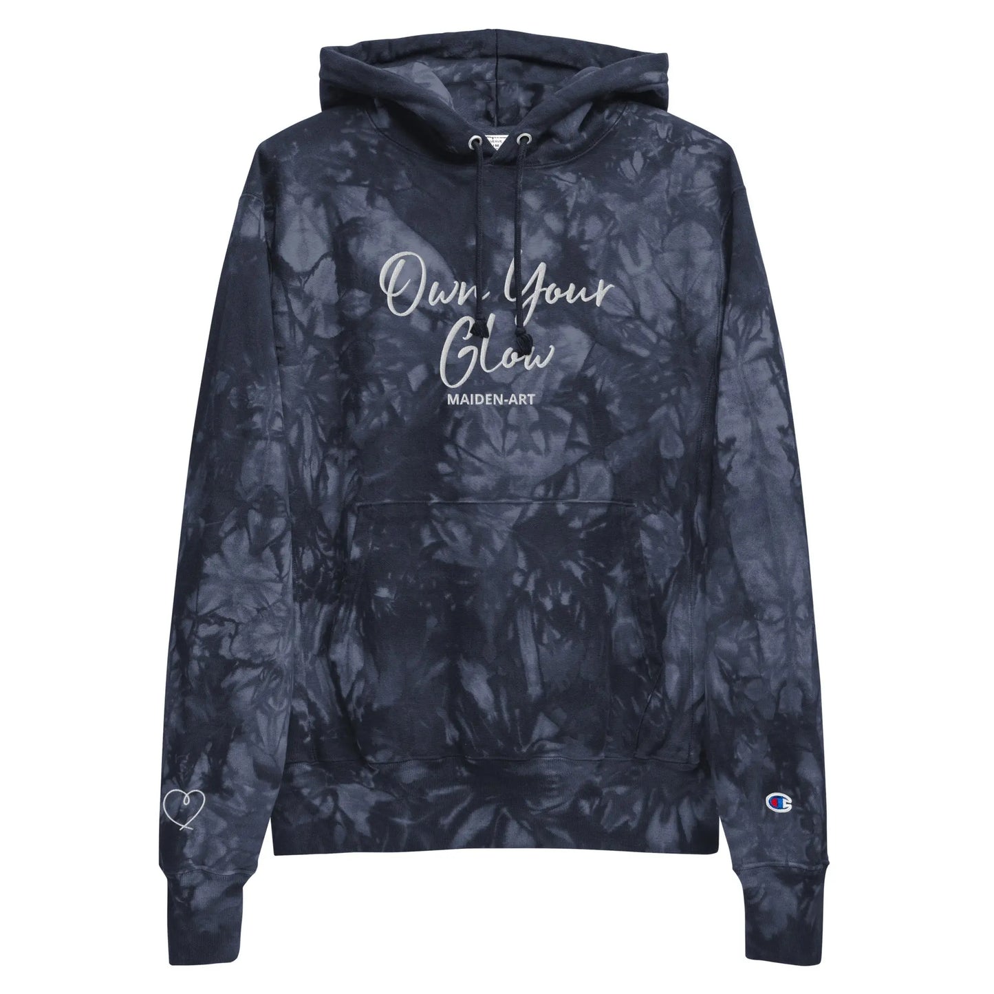 Own Your Glow Unisex Champion Tie-Dye Hoodie with Embroidery | Champion Hoodie.