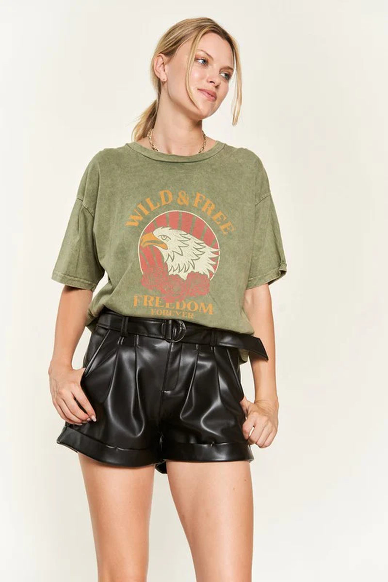 Washed Short Sleeve T-Shirts.