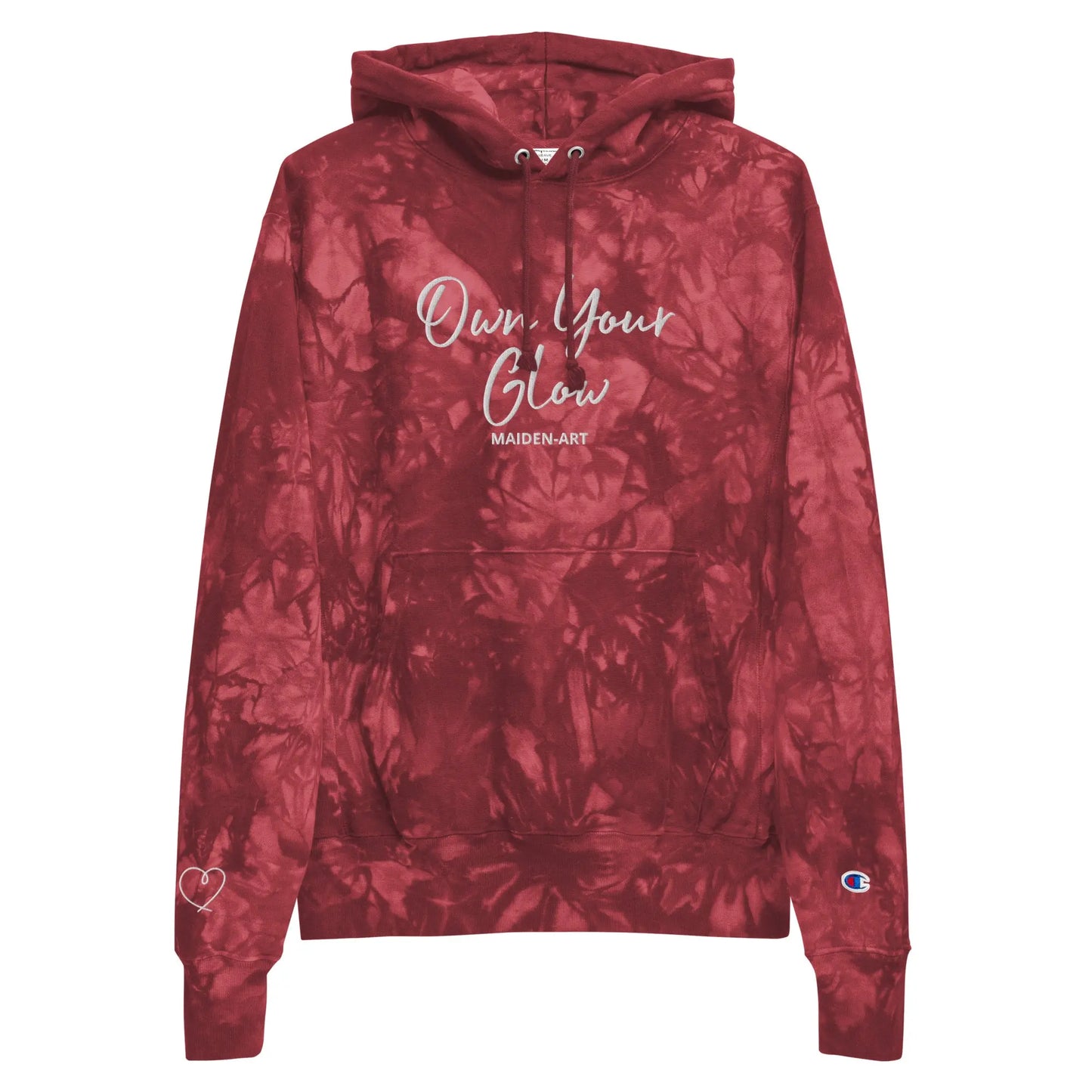 Own Your Glow Unisex Champion Tie-Dye Hoodie with Embroidery | Champion Hoodie.